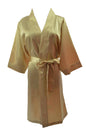Women's Satin Kimono Robe - Short Silk Bridal Bridesmaid Wedding Robe