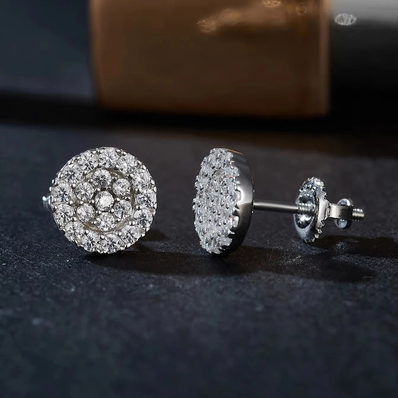 925 Sterling Silver Moissanite Diamond Stud Earrings - VVS Quality Wedding & Birthday Gift