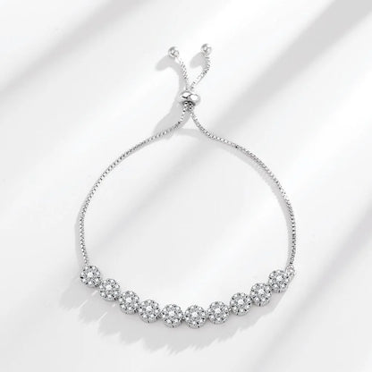Moissanite Chain Link Bracelet 18K  Bracelet