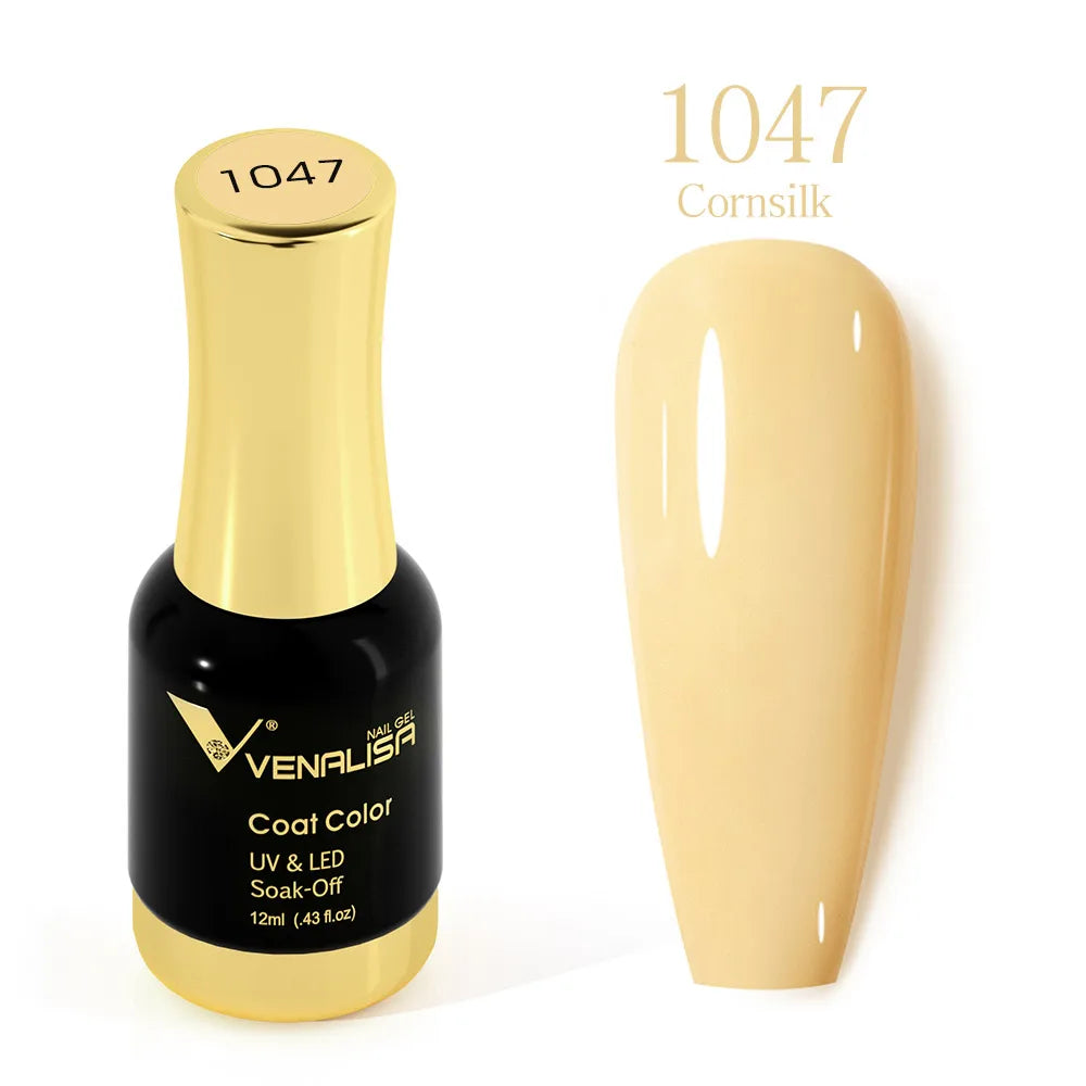 VENALISA Gel Nail Polish - No Wipe High Gloss Top Coat & Base Coat