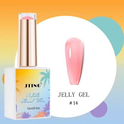 Jelly Gel Nail Polish with Neon & Nude Tones