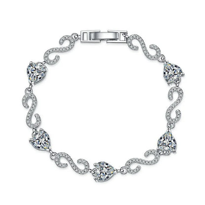Moissanite Chain Link Bracelet 18K  Bracelet