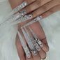 Luxury Rhinestone Press-On Nails - Designer Brand Style Acrylic (24 Pieces)
