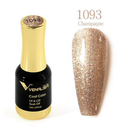 VENALISA Gel Nail Polish - No Wipe High Gloss Top Coat & Base Coat