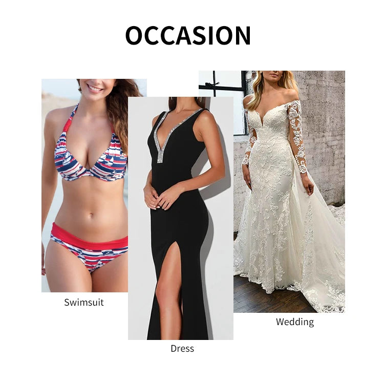 Silicone Breast Enhancer Inserts - Chicken Fillet Bra Pads with Nipple Covers