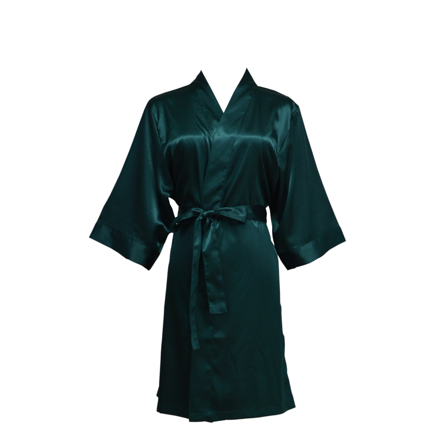 Women's Satin Kimono Robe - Short Silk Bridal Bridesmaid Wedding Robe