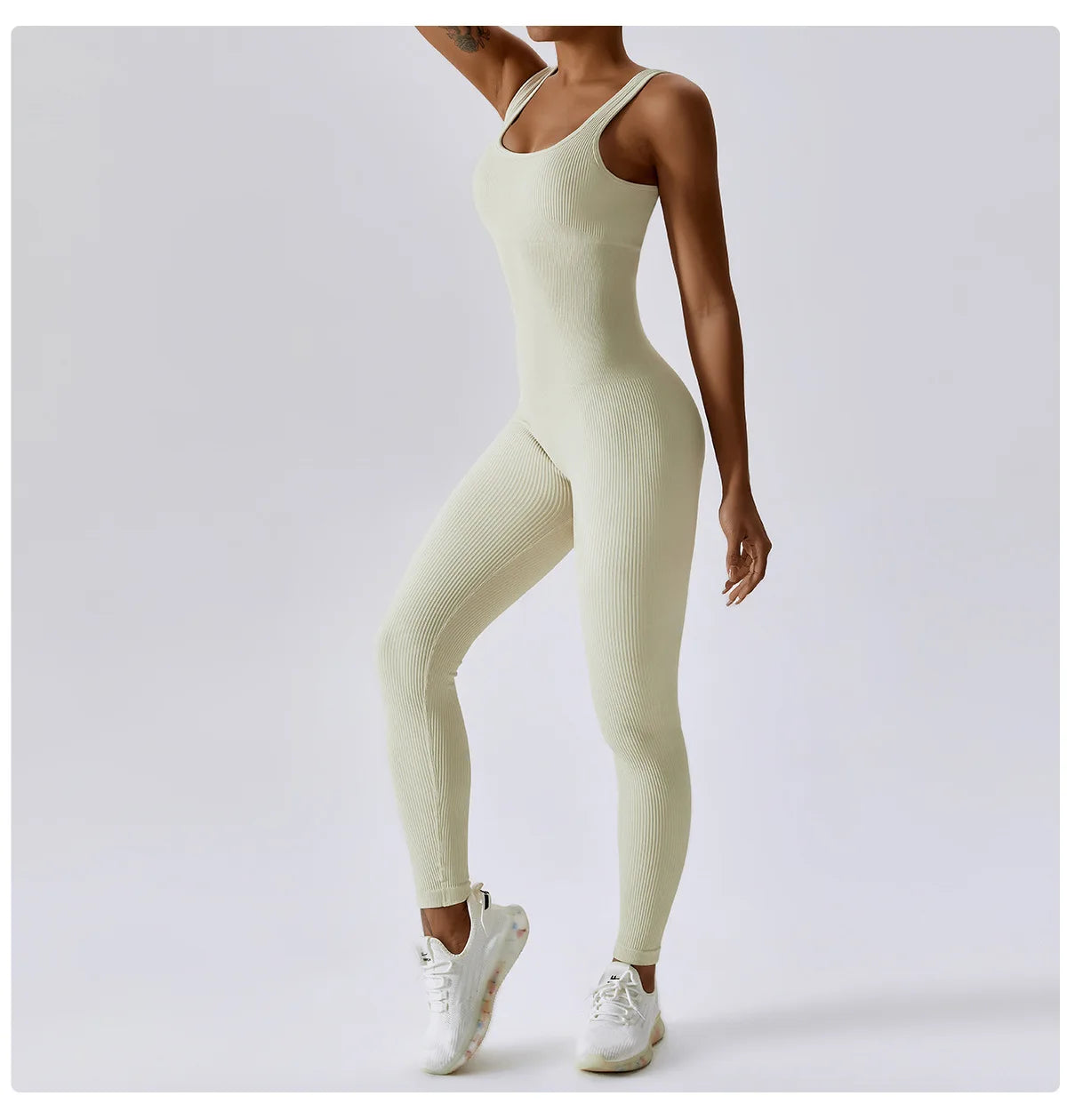 Seamless Yoga Jumpsuit Backless Workout Romper