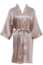 Women's Satin Kimono Robe - Short Silk Bridal Bridesmaid Wedding Robe