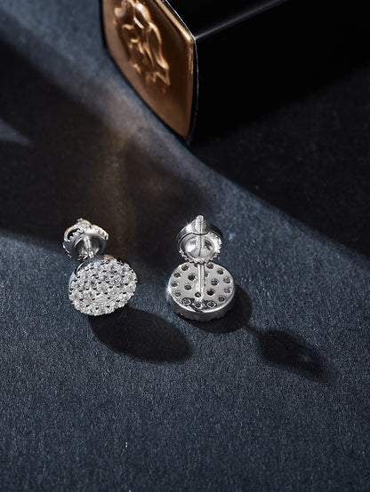 925 Sterling Silver Moissanite Diamond Stud Earrings - VVS Quality Wedding & Birthday Gift