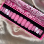 Handmade Pink Gel Press-On Nails - Custom Decoration Design (Wholesale Available)