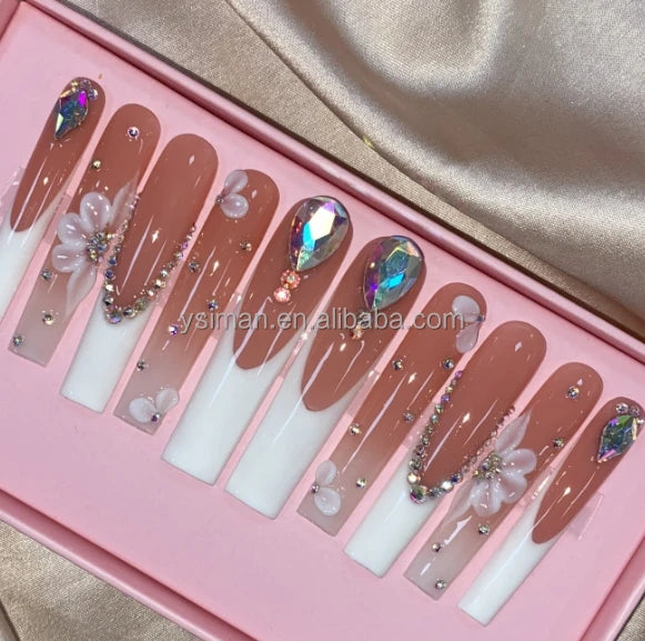Luxury Handmade Press-On Nails with Designs