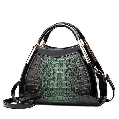 Large Crocodile Embossed Shoulder Capacity Retro Fashion Tote