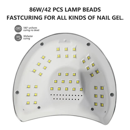 120W UV LED Nail Lamp - Professional Quick-Drying Gel Polish Curing Light