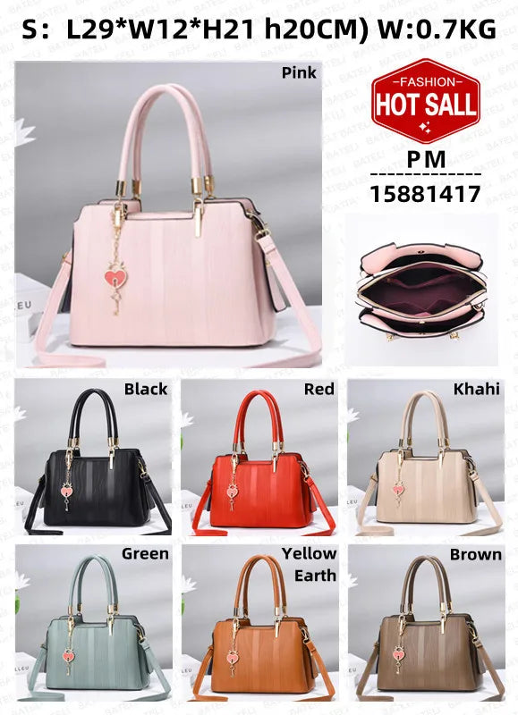 Women's Large Capacity Casual Tote Handbag - Fashion PU Leather Bag