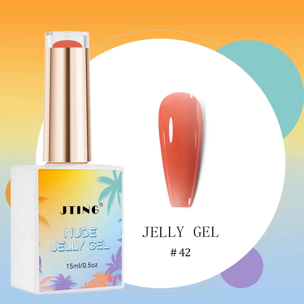 Jelly Gel Nail Polish with Neon & Nude Tones