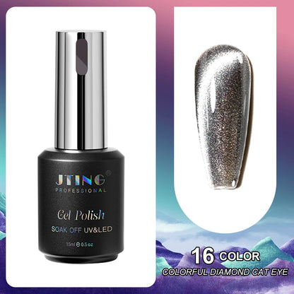 Cat Eye Gel Nail Polish 24-Color Set with Magnet - Diamond Collection Kit
