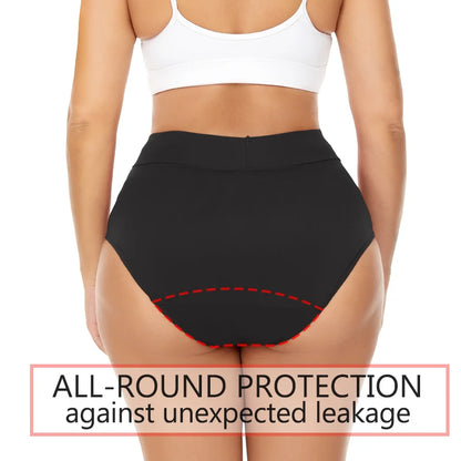 High Waist Leakproof Period Swimwear - 4-Layer Absorbent Swim Bottom