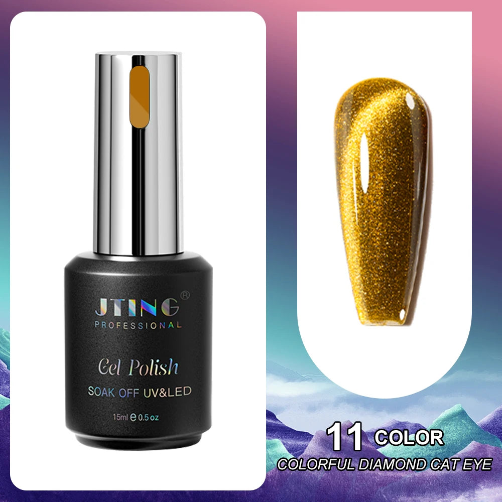 Cat Eye Gel Nail Polish 24-Color Set with Magnet - Diamond Collection Kit