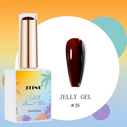 Jelly Gel Nail Polish with Neon & Nude Tones