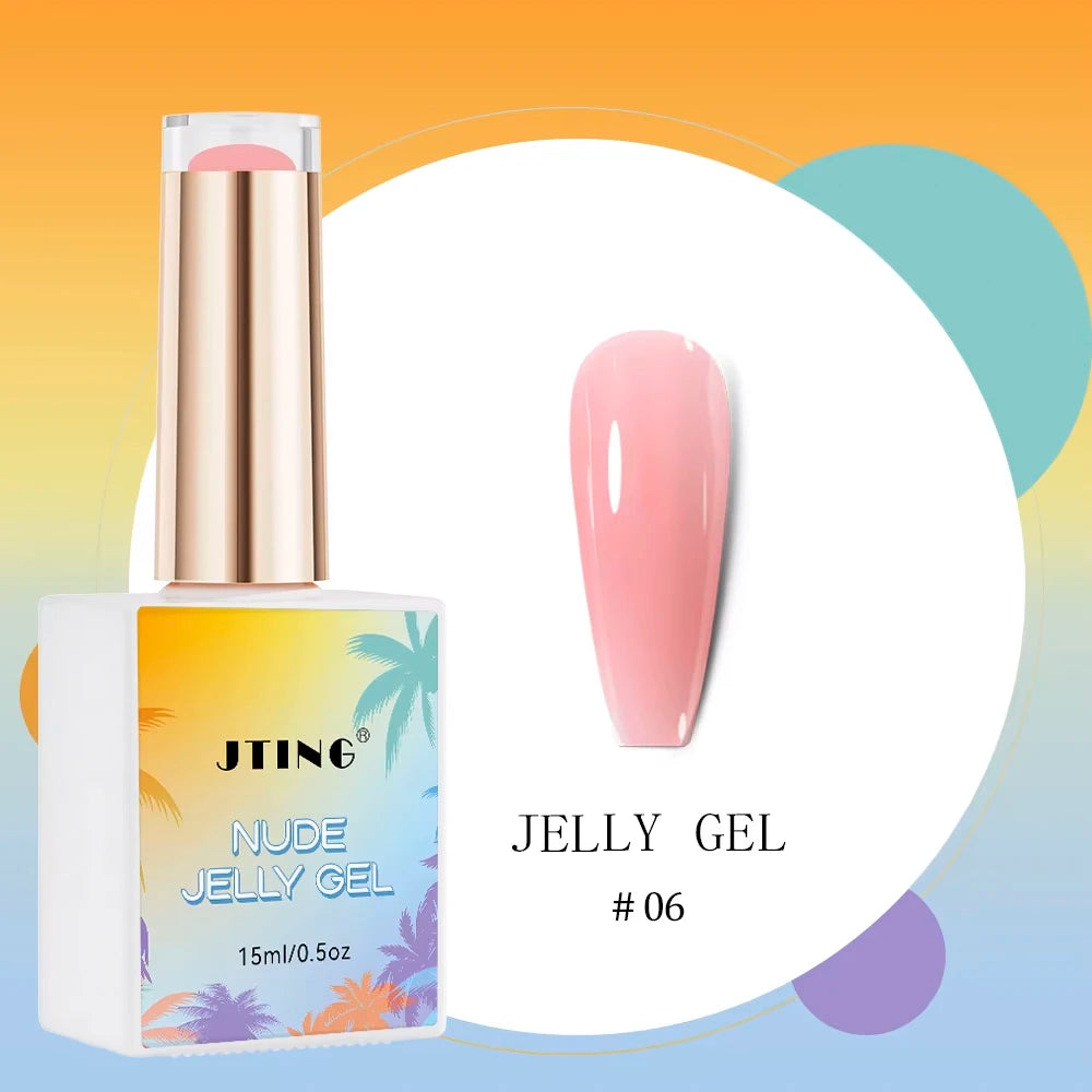 Jelly Gel Nail Polish with Neon & Nude Tones