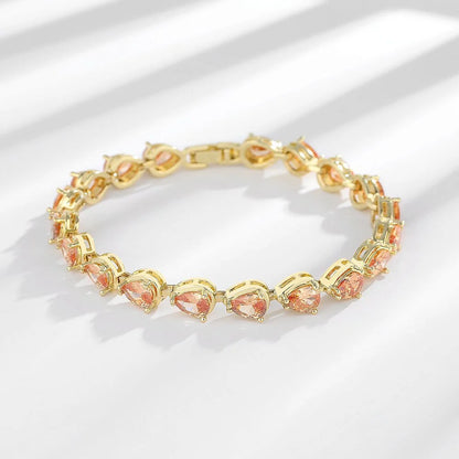 Moissanite Chain Link Bracelet 18K  Bracelet