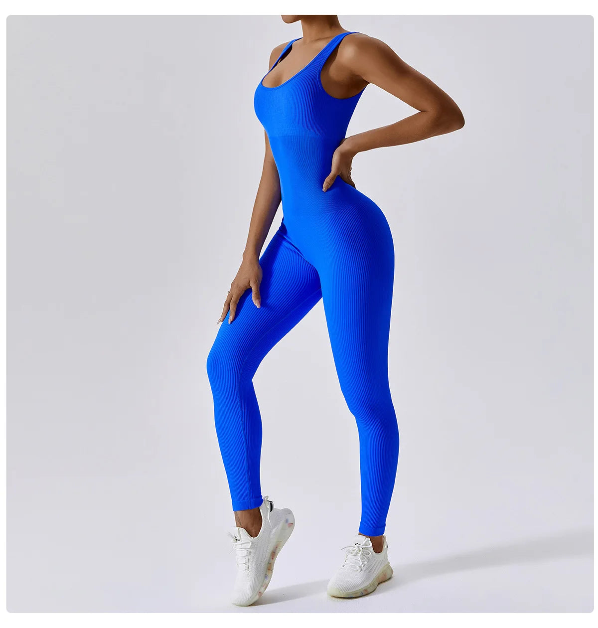 Seamless Yoga Jumpsuit Backless Workout Romper