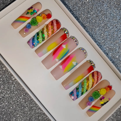 Press-On Nails - Handmade Artificial Fingernails Set