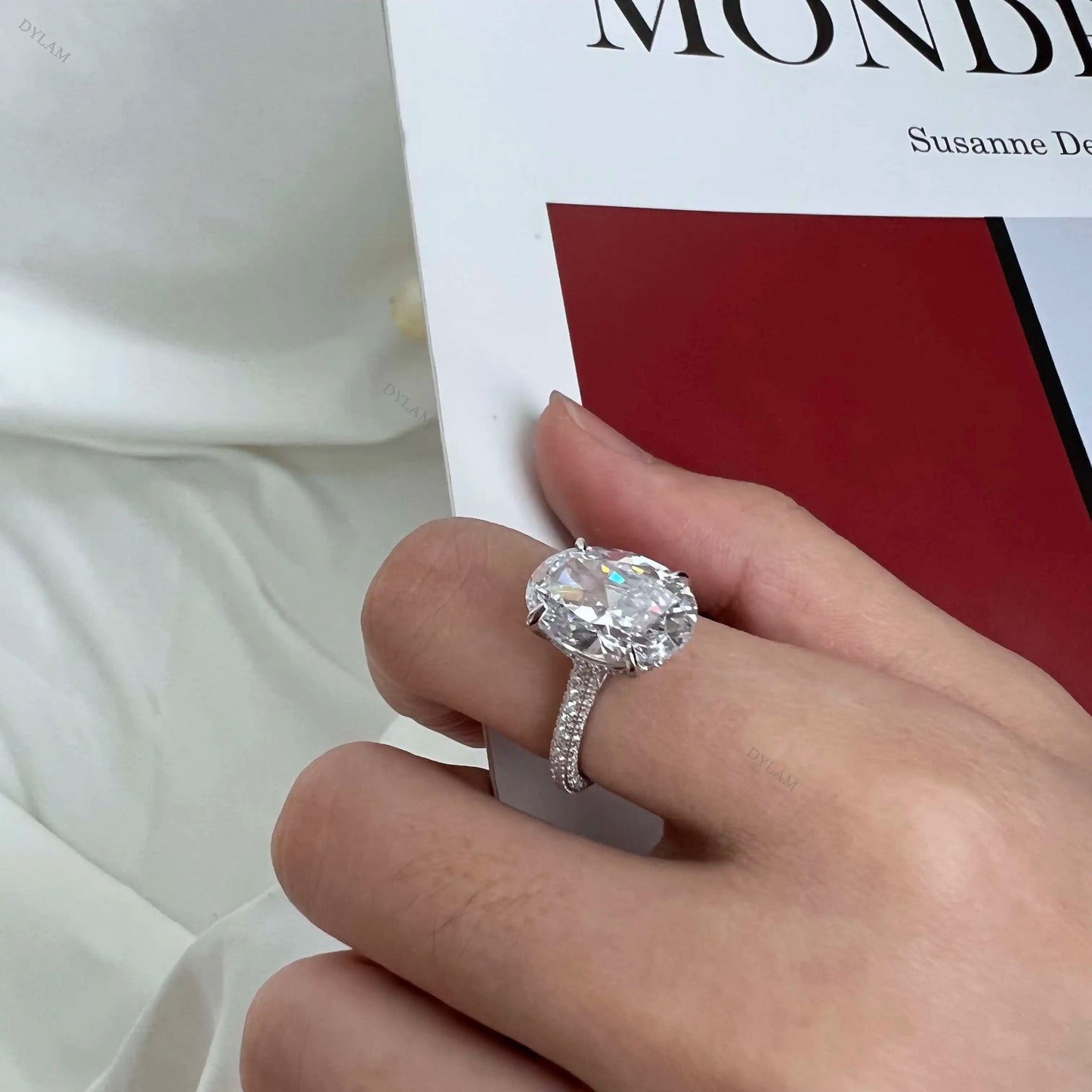 Oval Cut Sterling Silver Ring