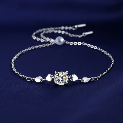 Moissanite Chain Link Bracelet 18K  Bracelet