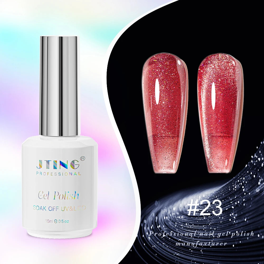 JTING Cat Eye Gel Nail Polish 24-Color Set with Magnet - Complete Collection Kit