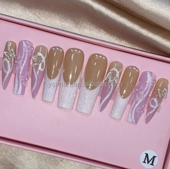 Luxury Handmade Press-On Nails with Designs