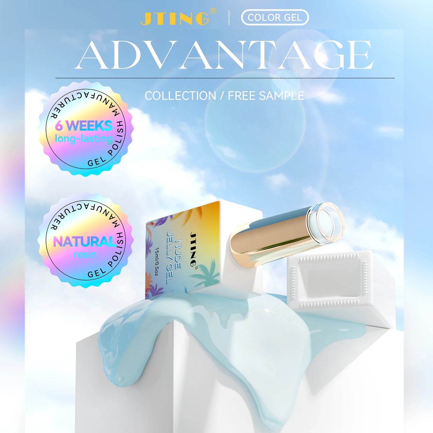 Jelly Gel Nail Polish with Neon & Nude Tones