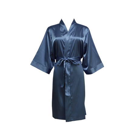 Women's Satin Kimono Robe - Short Silk Bridal Bridesmaid Wedding Robe