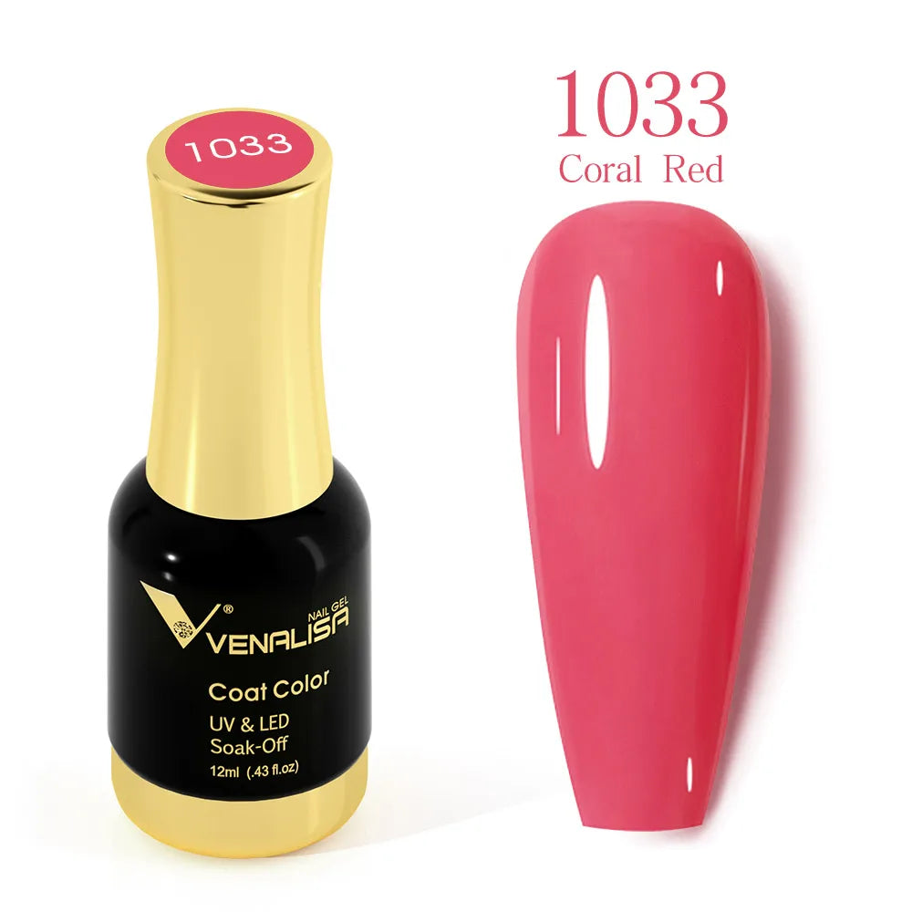 VENALISA Gel Nail Polish - No Wipe High Gloss Top Coat & Base Coat