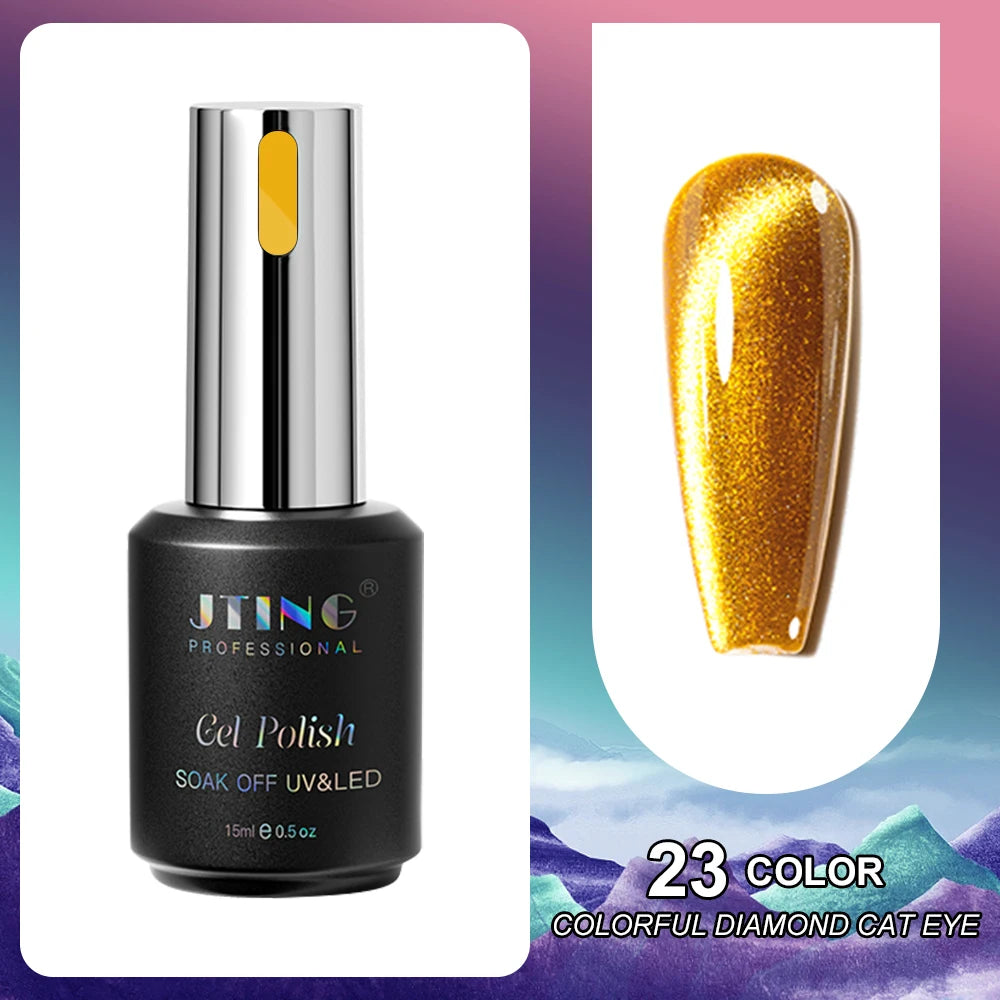 Cat Eye Gel Nail Polish 24-Color Set with Magnet - Diamond Collection Kit