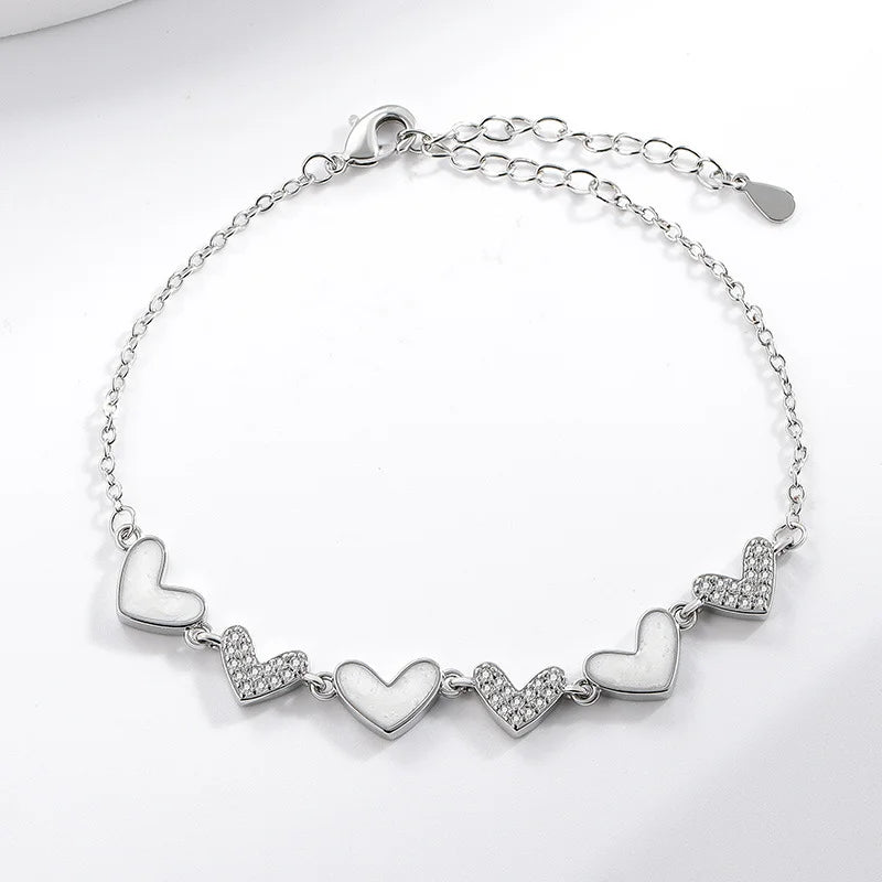 Moissanite Chain Link Bracelet 18K  Bracelet