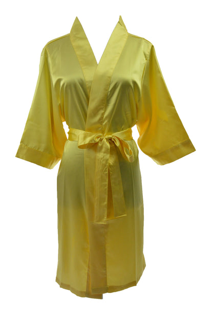 Women's Satin Kimono Robe - Short Silk Bridal Bridesmaid Wedding Robe