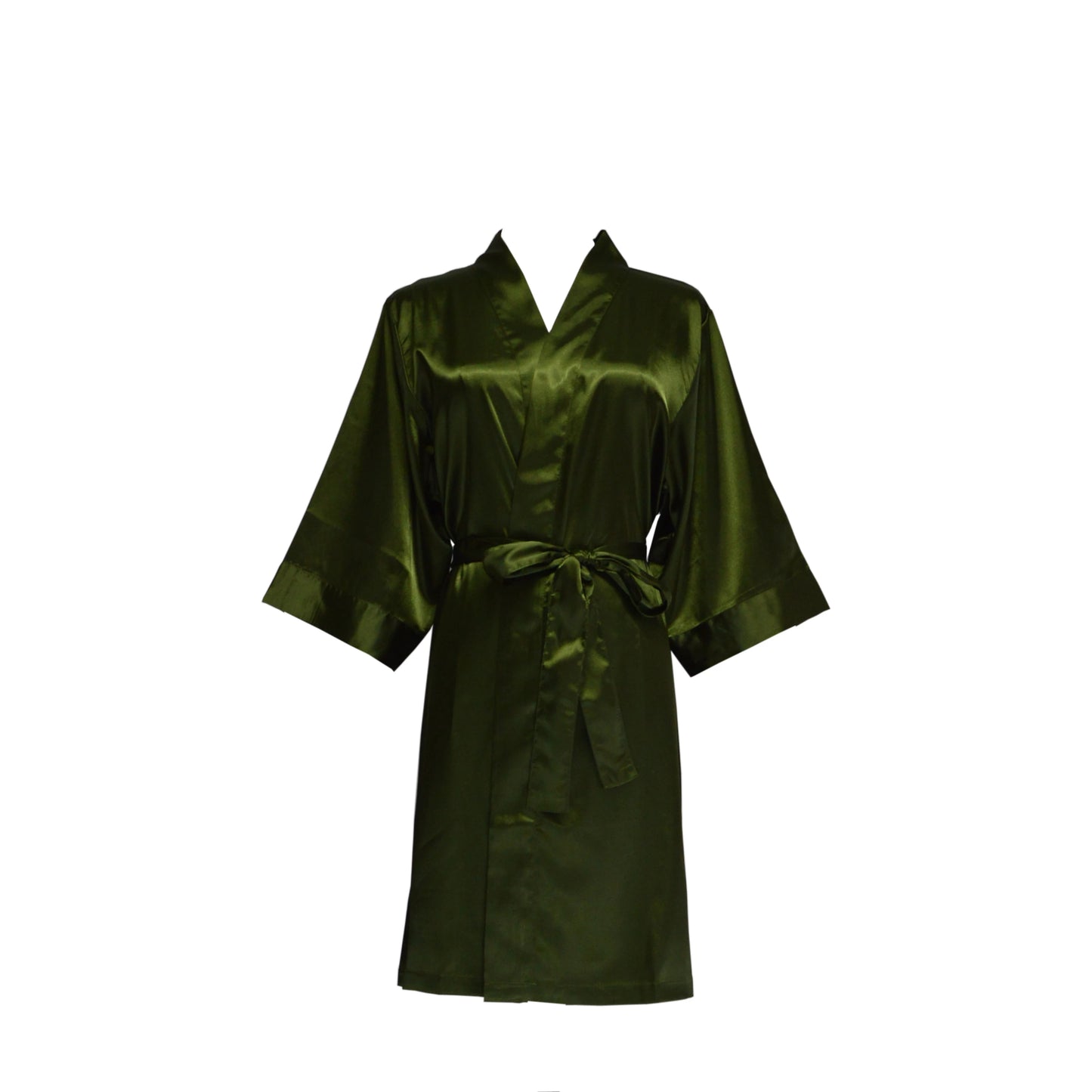 Women's Satin Kimono Robe - Short Silk Bridal Bridesmaid Wedding Robe