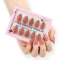 French Pink Almond Press-On Nails - Soft Gel Short Length (30 Pieces)