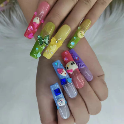 Custom Handmade Acrylic Press-On Nails