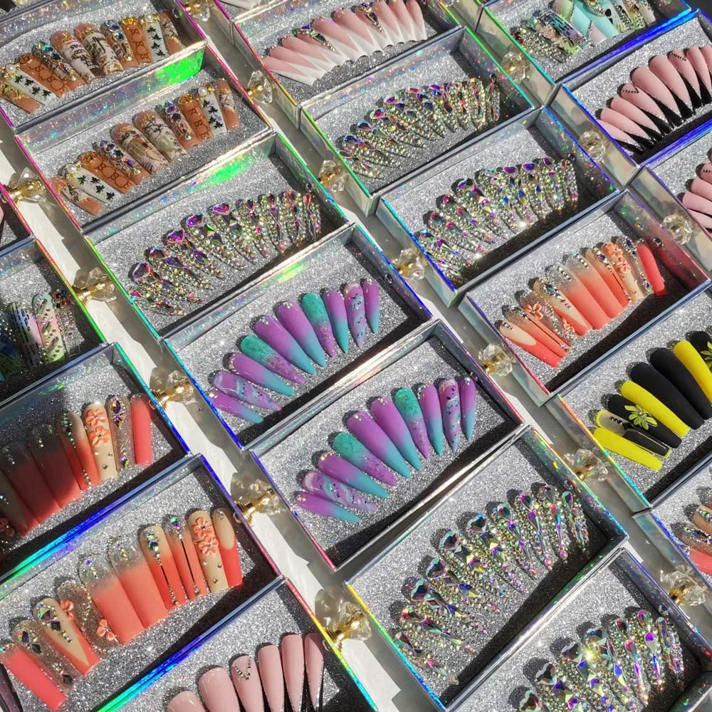 Custom Handmade Acrylic Press-On Nails