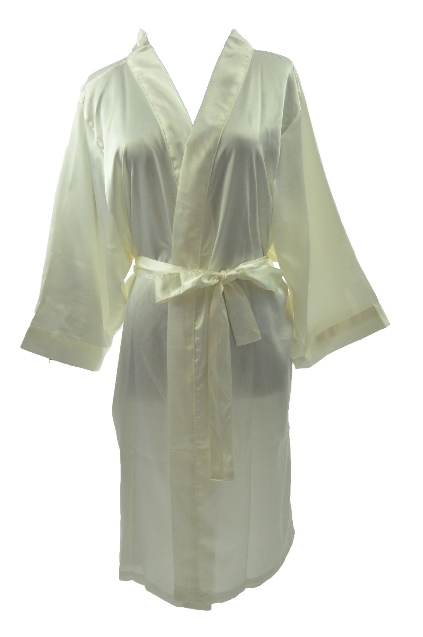 Women's Satin Kimono Robe - Short Silk Bridal Bridesmaid Wedding Robe