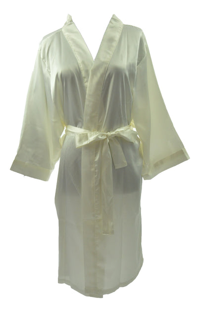 Women's Satin Kimono Robe - Short Silk Bridal Bridesmaid Wedding Robe