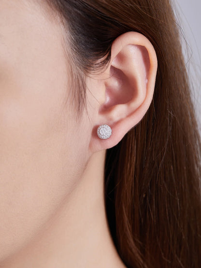 925 Sterling Silver Moissanite Diamond Stud Earrings - VVS Quality Wedding & Birthday Gift