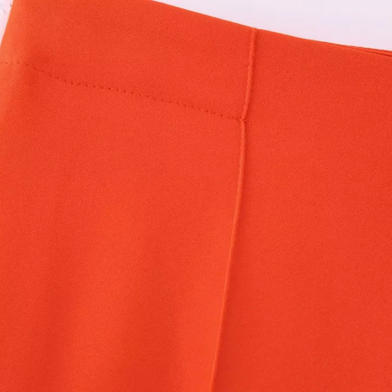 Retro High Waist Zipper Pants - Loose Fit Trousers