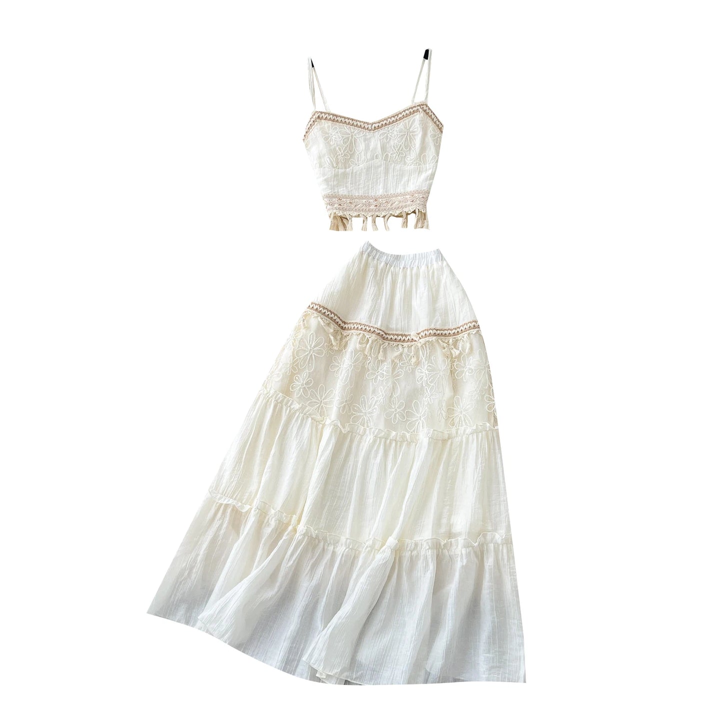 Sleeveless Top & High Waist Slim Skirt