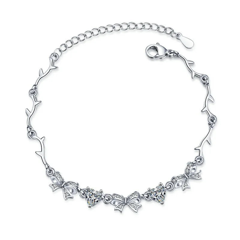 Moissanite Chain Link Bracelet 18K  Bracelet