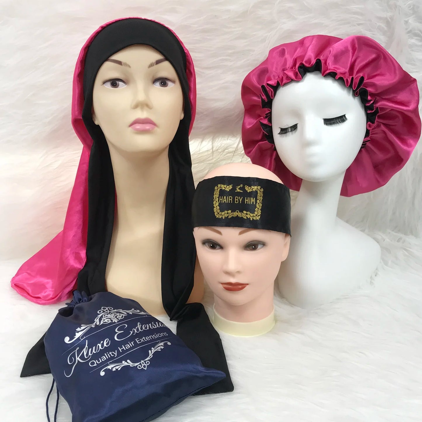 Silk Satin Sleeping Bonnet - Adjustable Long Hair Bonnet for Women
