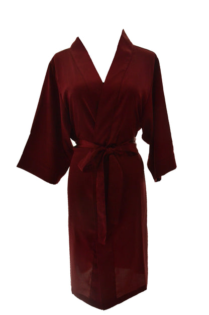 Women's Satin Kimono Robe - Short Silk Bridal Bridesmaid Wedding Robe