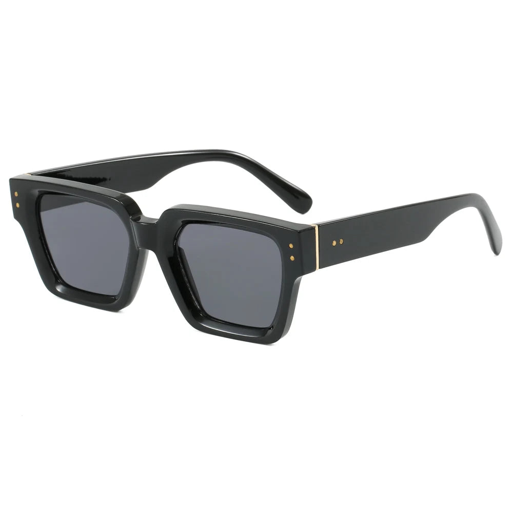 Retro Chunky Square Cat Eye Sunglasses - UV400 Protection